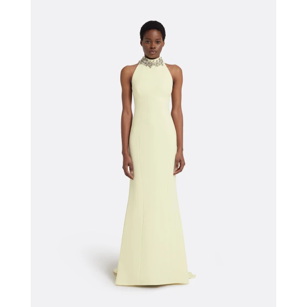Safiyaa Lark Long Dress in Buttermilk, view 2