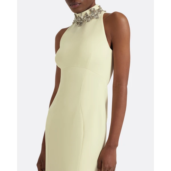Safiyaa Lark Long Dress in Buttermilk, view 4