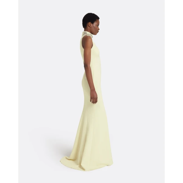 Safiyaa Lark Long Dress in Buttermilk, view 5