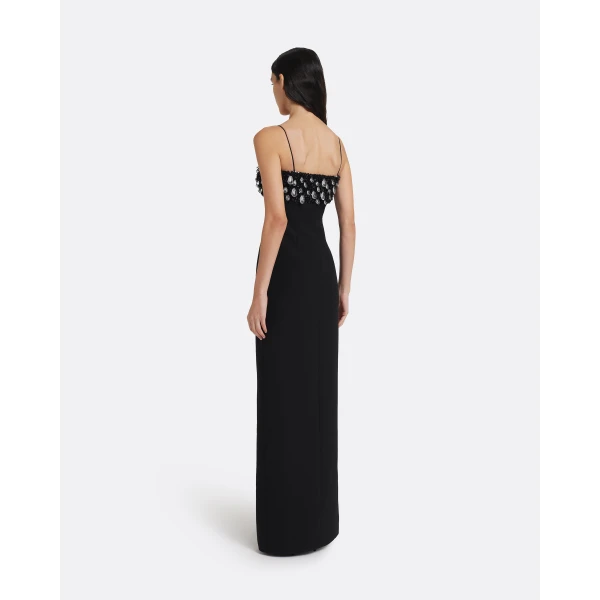 Safiyaa Nyra Long Dress in Black, view 3