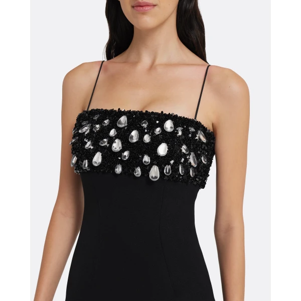 Safiyaa Nyra Long Dress in Black, view 4