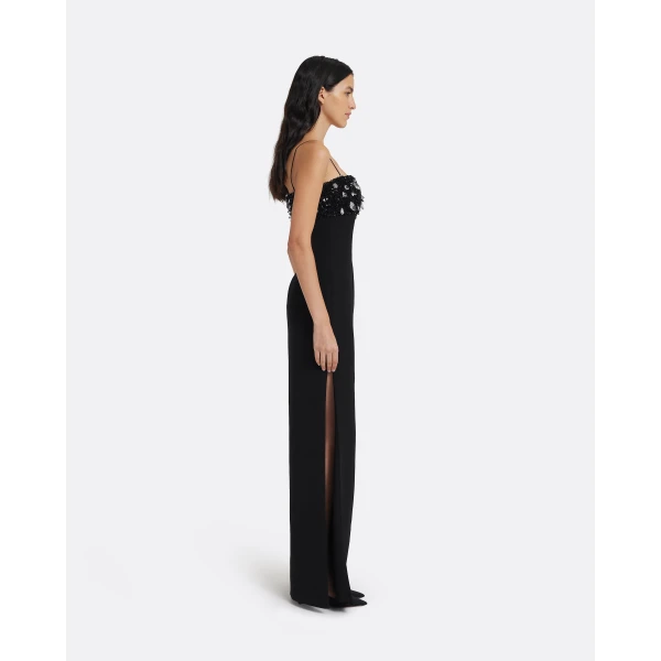Safiyaa Nyra Long Dress in Black, view 5