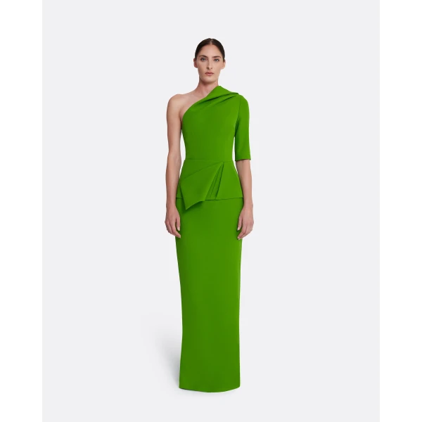 Safiyaa Rosalinda Long Dress in Verdant Green, view 2