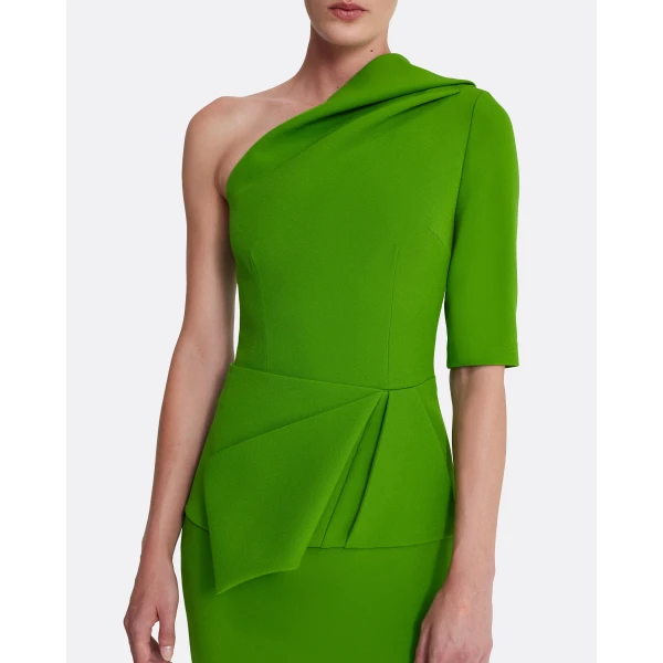 Safiyaa Rosalinda Long Dress in Verdant Green, view 4