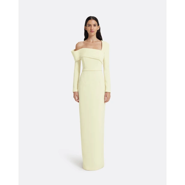 Safiyaa Yemihma Long Dress in Buttermilk, view 2