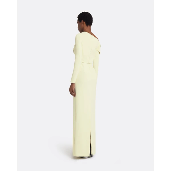 Safiyaa Yemihma Long Dress in Buttermilk with Embroidery, view 3