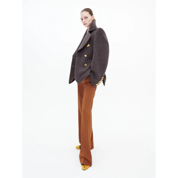 Schiaparelli Bijoux Buttons Peacoat Coat, view 3