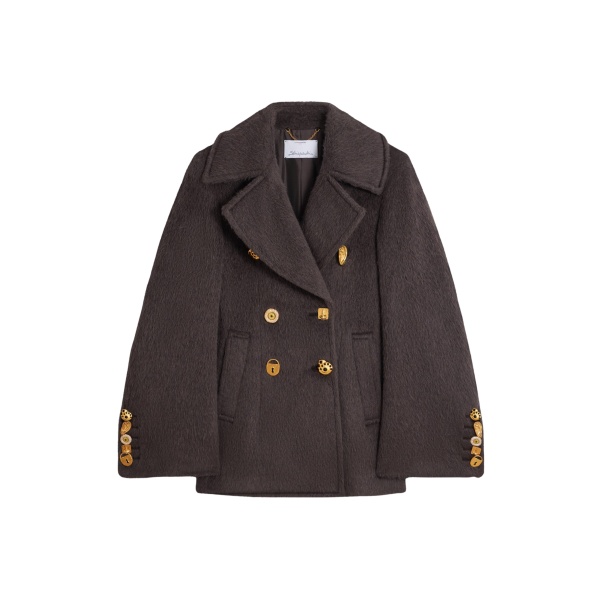 Schiaparelli Bijoux Buttons Peacoat Coat
