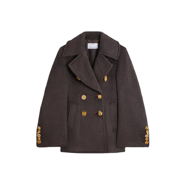 Schiaparelli Bijoux Buttons Peacoat Coat