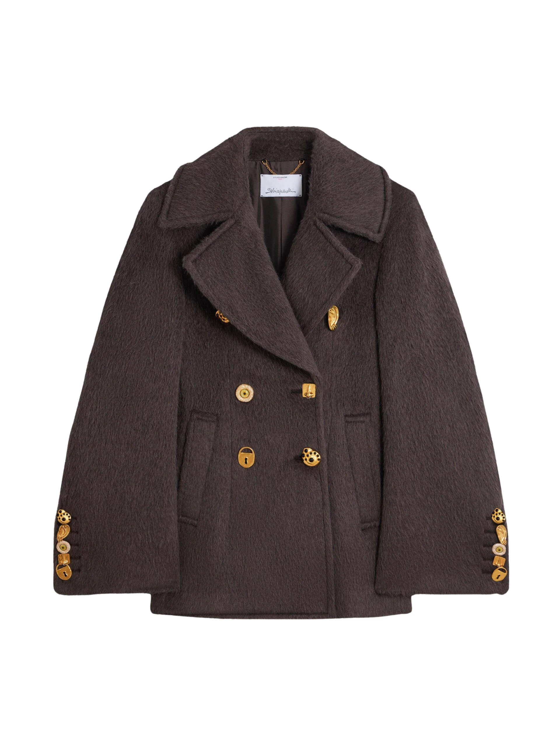Schiaparelli-Schiaparelli-Bijoux-Buttons-Peacoat-scaled37366_nobg Schiaparelli Bijoux Buttons Peacoat Coat