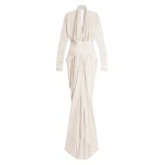 Schiaparelli Draped Dress in Ecru