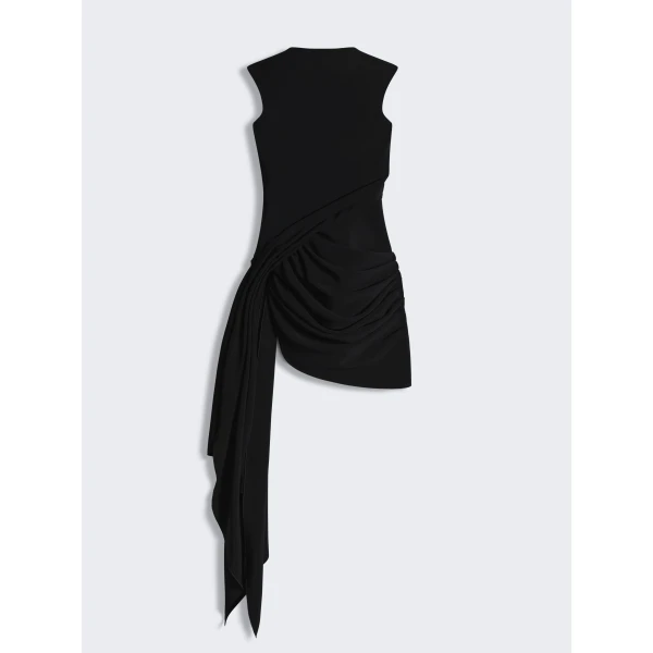 Schiaparelli Draped Dress in Noir, view 2