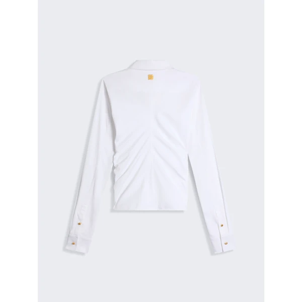 Schiaparelli Draped Shirt in Blanc, view 2