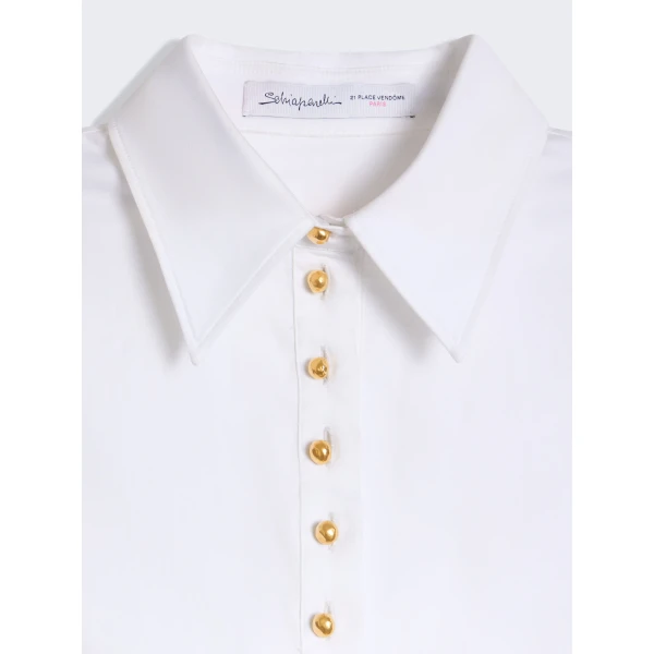 Schiaparelli Draped Shirt in Blanc, view 6