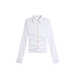 Schiaparelli Draped Shirt in Blanc