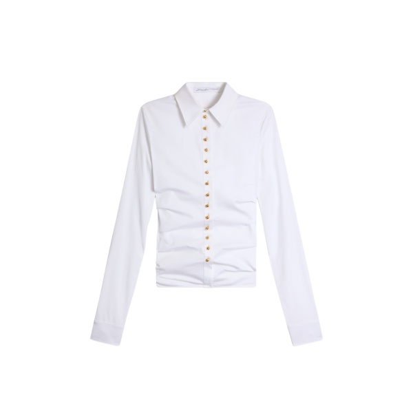 Schiaparelli Draped Shirt in Blanc