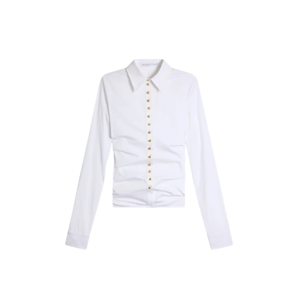 Schiaparelli Draped Shirt in Blanc
