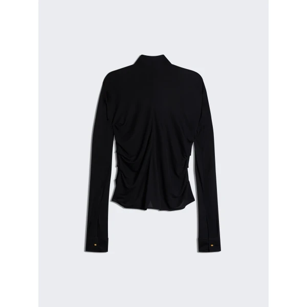 Schiaparelli Draped Shirt in Noir, view 2