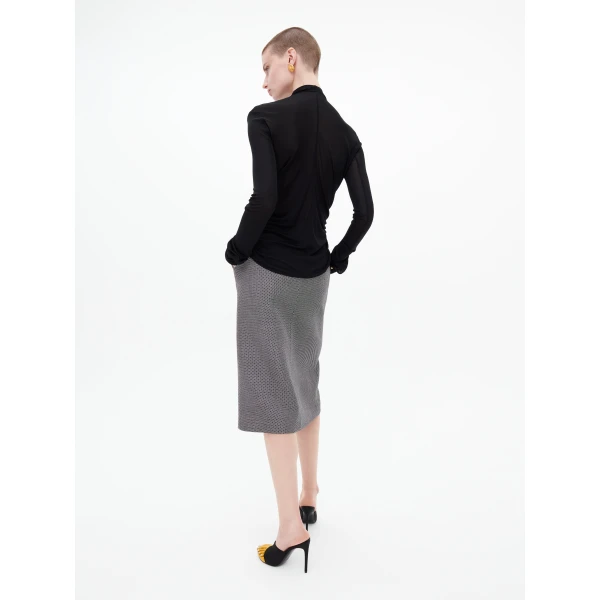 Schiaparelli Draped Shirt in Noir, view 4
