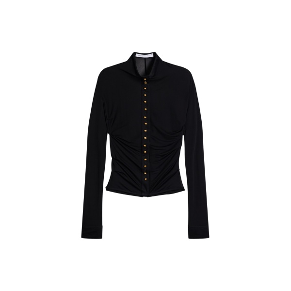 Schiaparelli Draped Shirt in Noir
