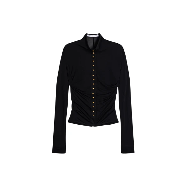 Schiaparelli Draped Shirt in Noir