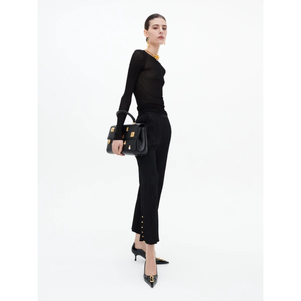 Schiaparelli Fine-Ribbed T-Shirt Knit, view 3