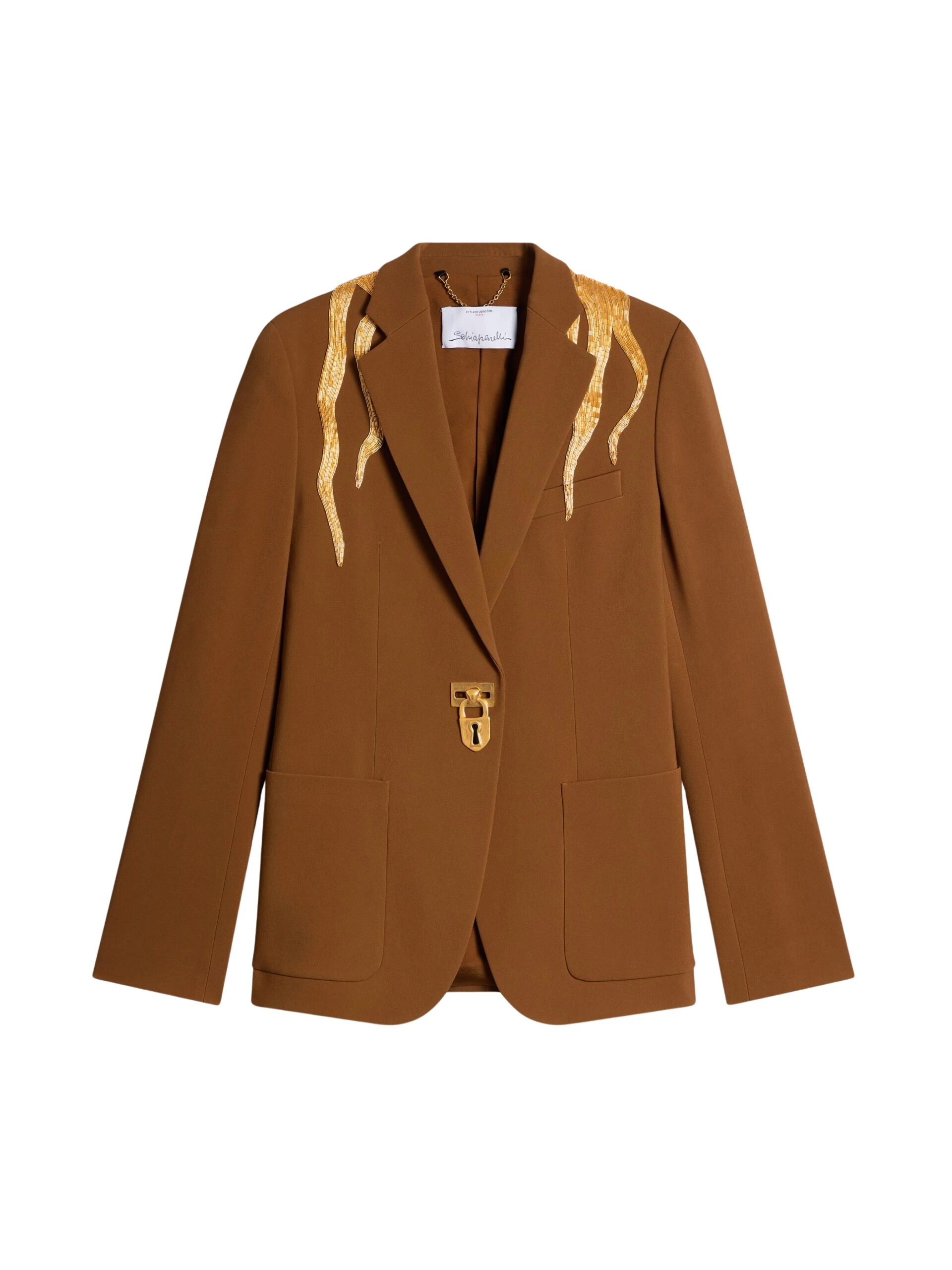 Schiaparelli-Schiaparelli-Hair-Embroidery-Padlock-Jacket-scaled52607_nobg Schiaparelli Hair Embroidery Padlock Jacket