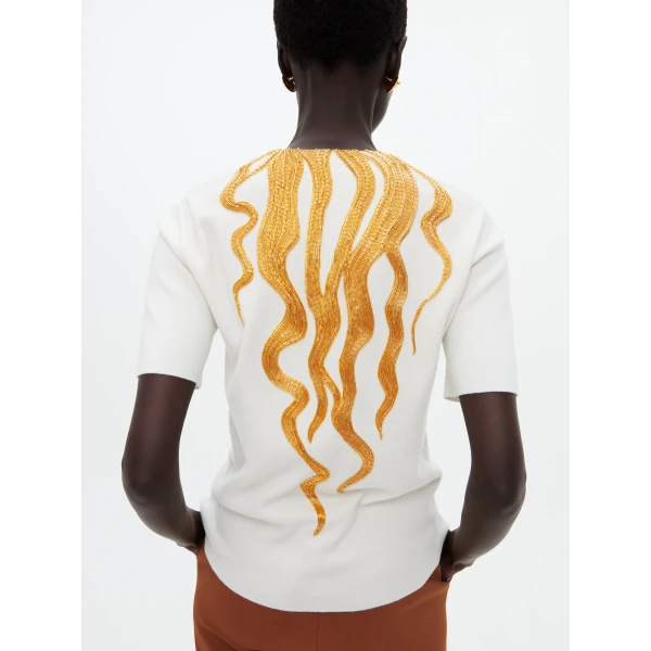 Schiaparelli Hair Embroidery Top, view 4