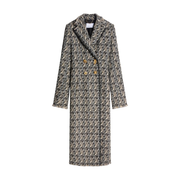 Schiaparelli Long Double-Breasted Coat in Multicouleur