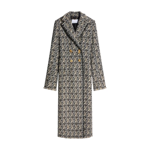Schiaparelli Long Double-Breasted Coat in Multicouleur