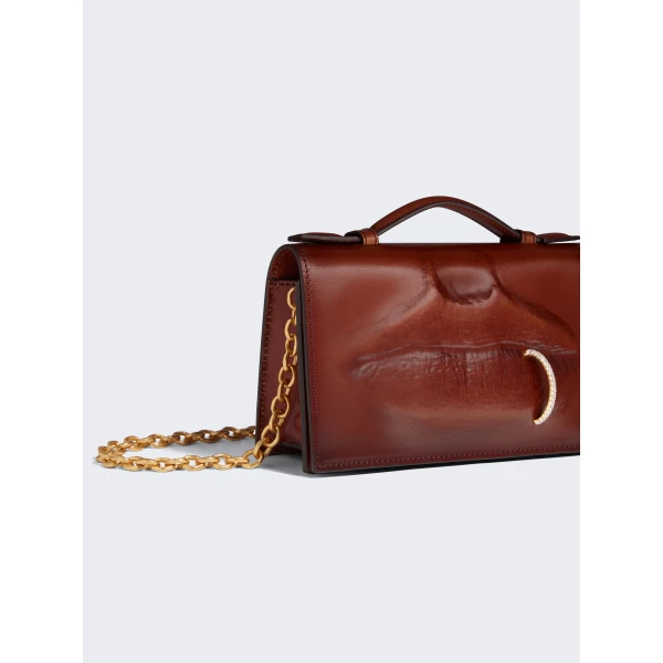 Schiaparelli Molded Mouth Chain Clutch, view 2