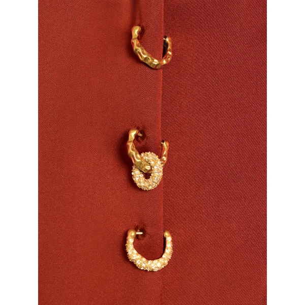 Schiaparelli Scarf Top in Brique, view 5