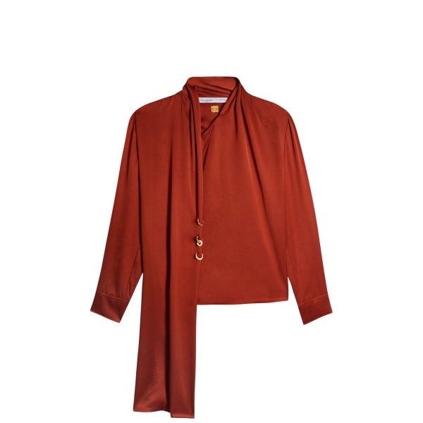 Schiaparelli Scarf Top in Brique