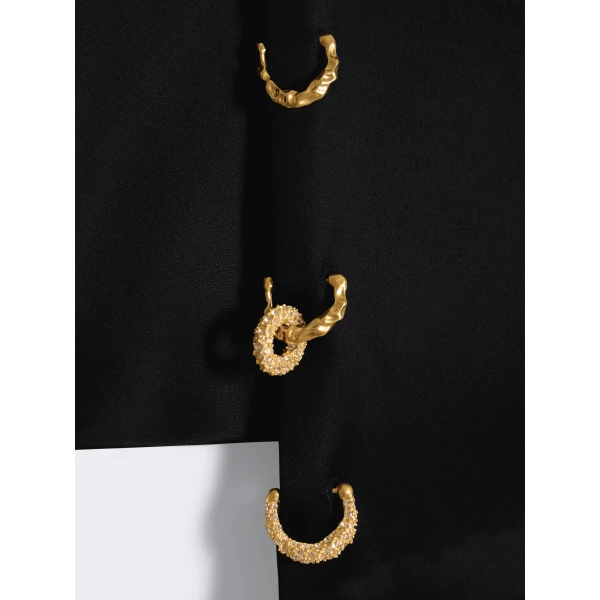 Schiaparelli Short-Sleeved Scarf Top in Noir, view 6