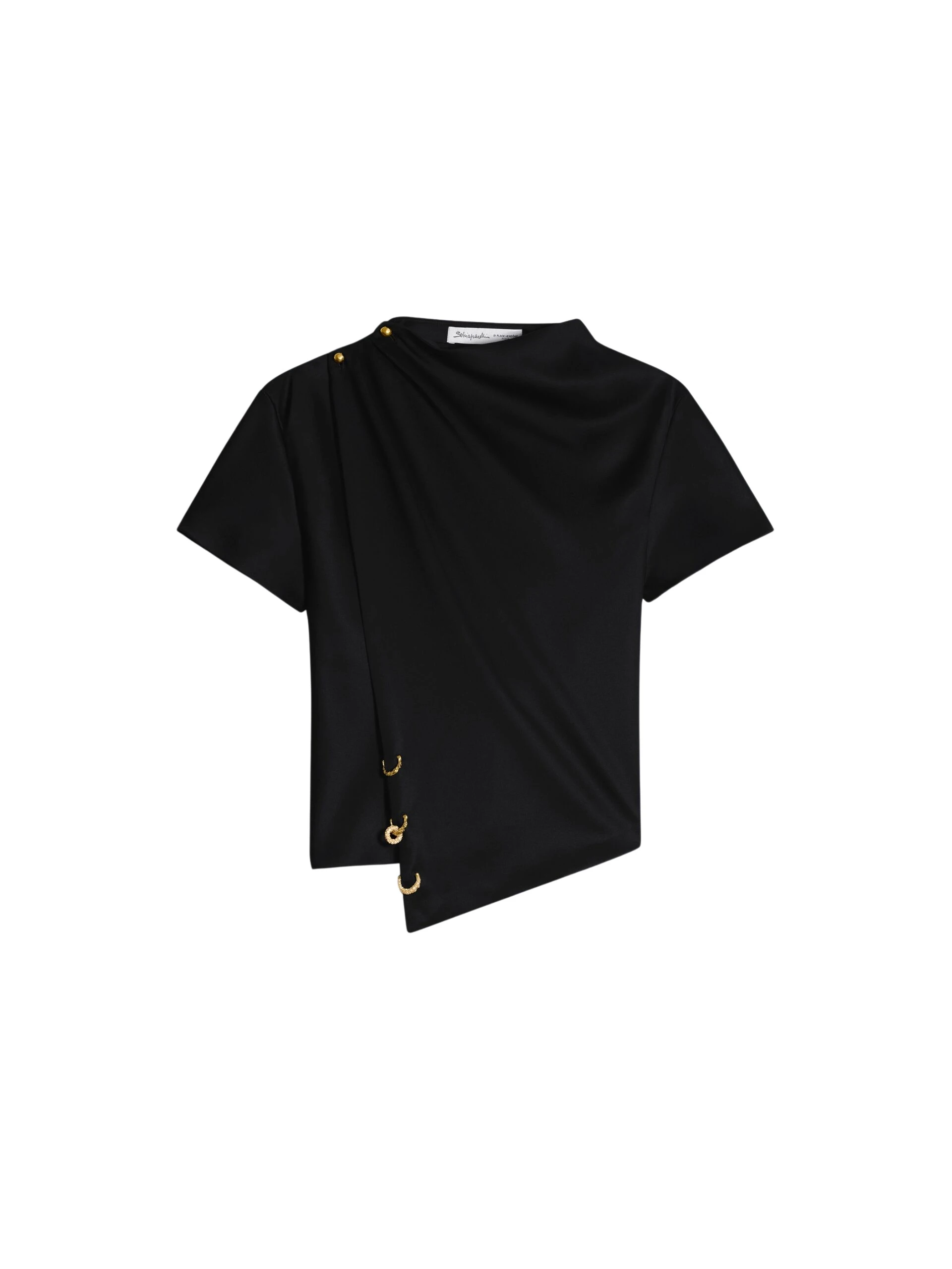 Schiaparelli-Schiaparelli-Short-Sleeved-Scarf-Top-in-Noir-scaled95017_nobg Schiaparelli Short-Sleeved Scarf Top in Noir
