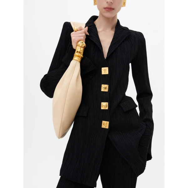 Schiaparelli Straight-Cut Trompe L’Oeil Knit Jacket, view 2