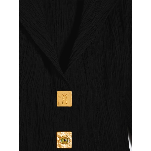 Schiaparelli Straight-Cut Trompe L’Oeil Knit Jacket, view 6