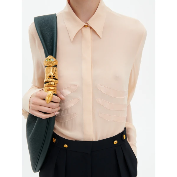 Schiaparelli Trompe-L’Œil Shirt in Ecru, view 5