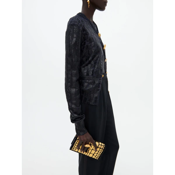 Schiaparelli Trompe L’Oeil Knit Cardigan, view 6