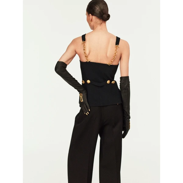 Schiaparelli Trompe L’Oeil Long Leather Gloves, view 2