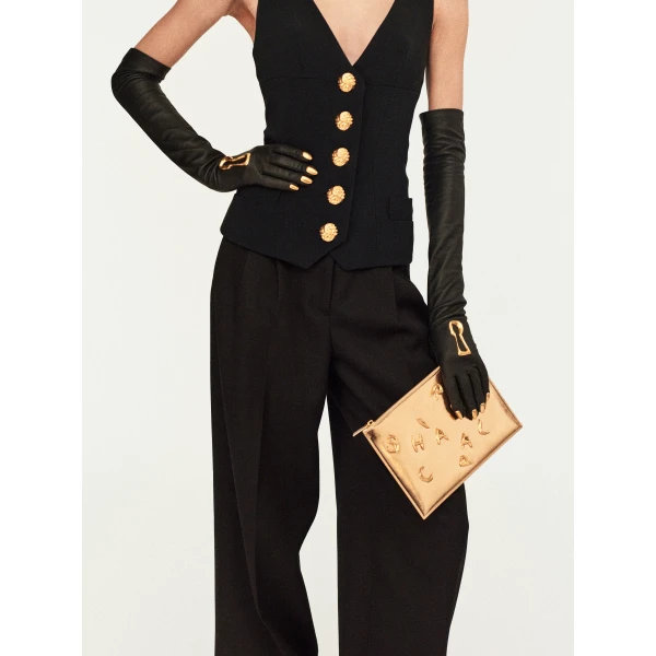 Schiaparelli Trompe L’Oeil Long Leather Gloves, view 4