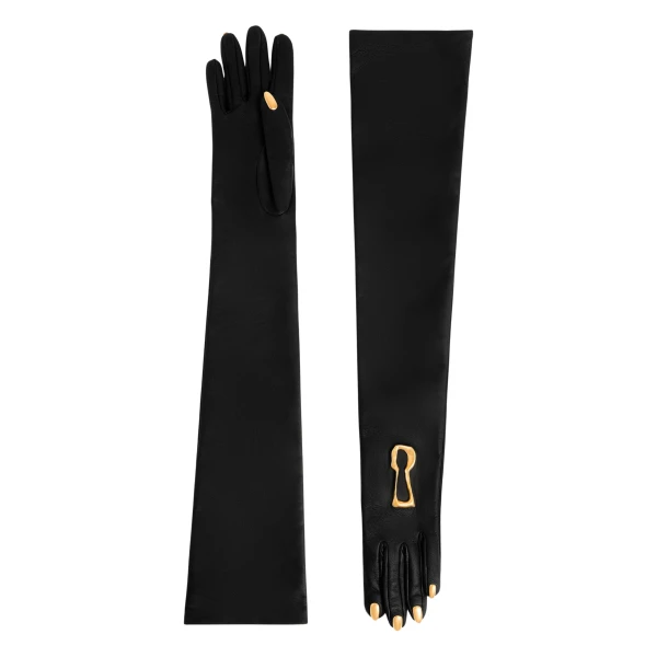 Schiaparelli Trompe L’Oeil Long Leather Gloves