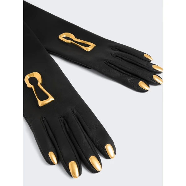 Schiaparelli Trompe L’Oeil Short Leather Gloves, view 2