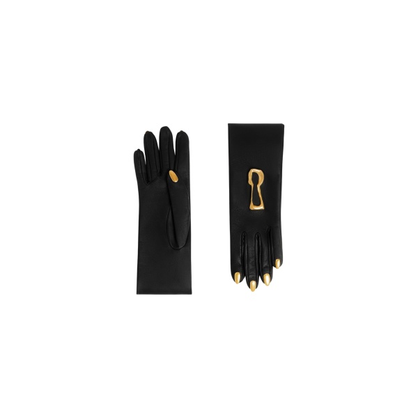 Schiaparelli Trompe L’Oeil Short Leather Gloves