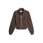 Schiaparelli Zip-Up Sweatshirt in Marron Knit