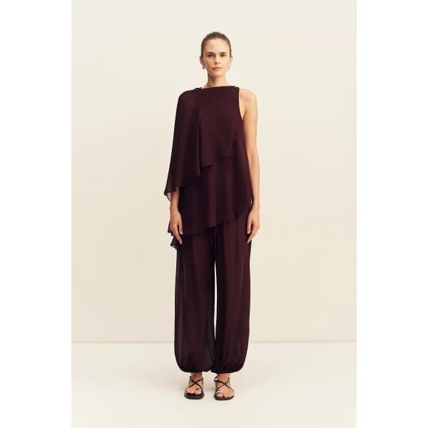 Shona Joy Amina Asymmetrical Tiered Top, view 2