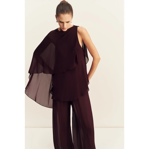 Shona Joy Amina Asymmetrical Tiered Top, view 3