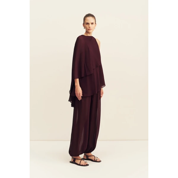 Shona Joy Amina Asymmetrical Tiered Top, view 4