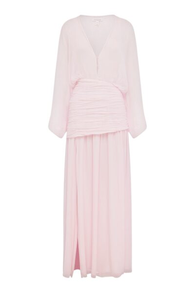 Shona Joy Amina Flared Sleeve Plunged Maxi Dress