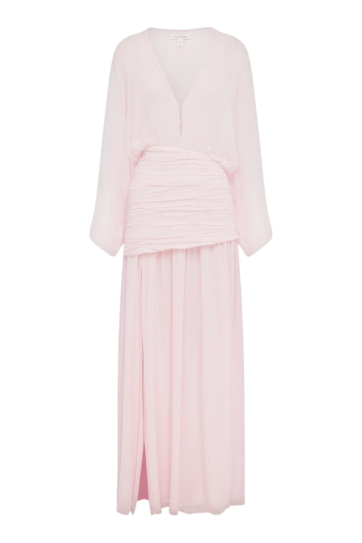 Shona Joy Amina Flared Sleeve Plunged Maxi Dress